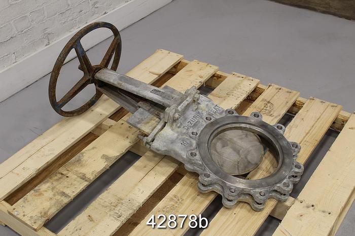 Used Dezurik 10" Hand Operated Knife Gate Valve #42878