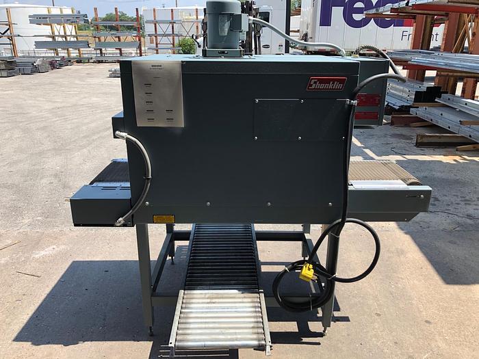 Used SHANKLIN HEAT SHRINK TUNNEL W/ ADJUSTABLE CONVEYOR SPEED MODEL T7F