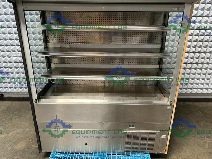Used Barker  Stainless Steel Commercial Display Refrigerator w/ Roll up Door