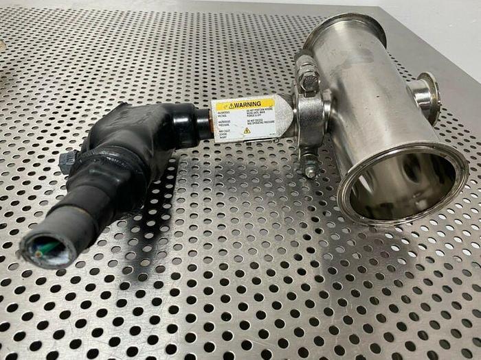 Used ITT Industries 117P55 Adjustable Pressure Switch w/ Piping & High Pressure Clamp