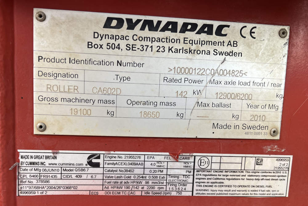 Usato 2010 Dynapac CA 602D