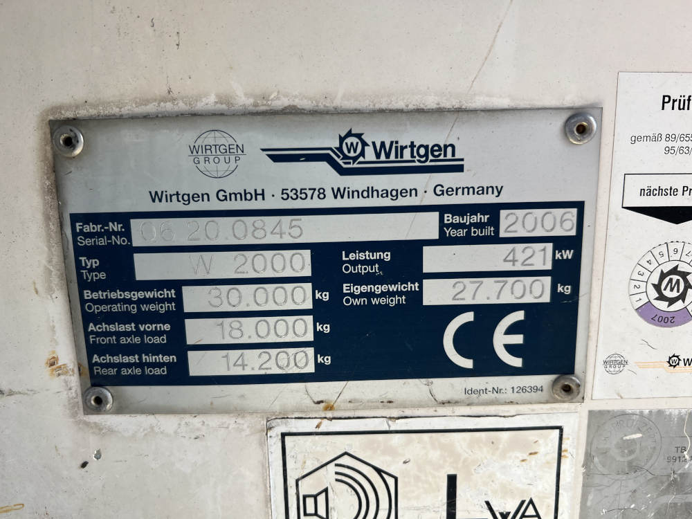 Usato 2006 Wirtgen W 2000