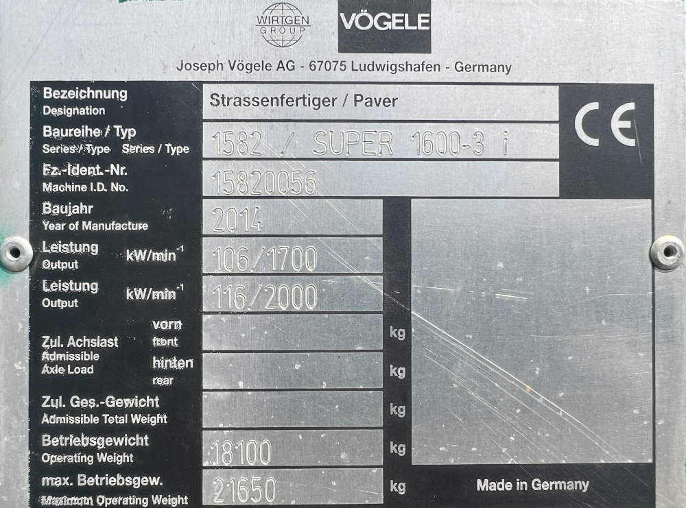 Usato 2014 Vogele Super 1600-3i