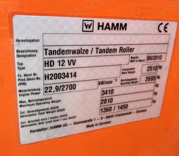 Usato 2013 Hamm HD 12 VV -3414-