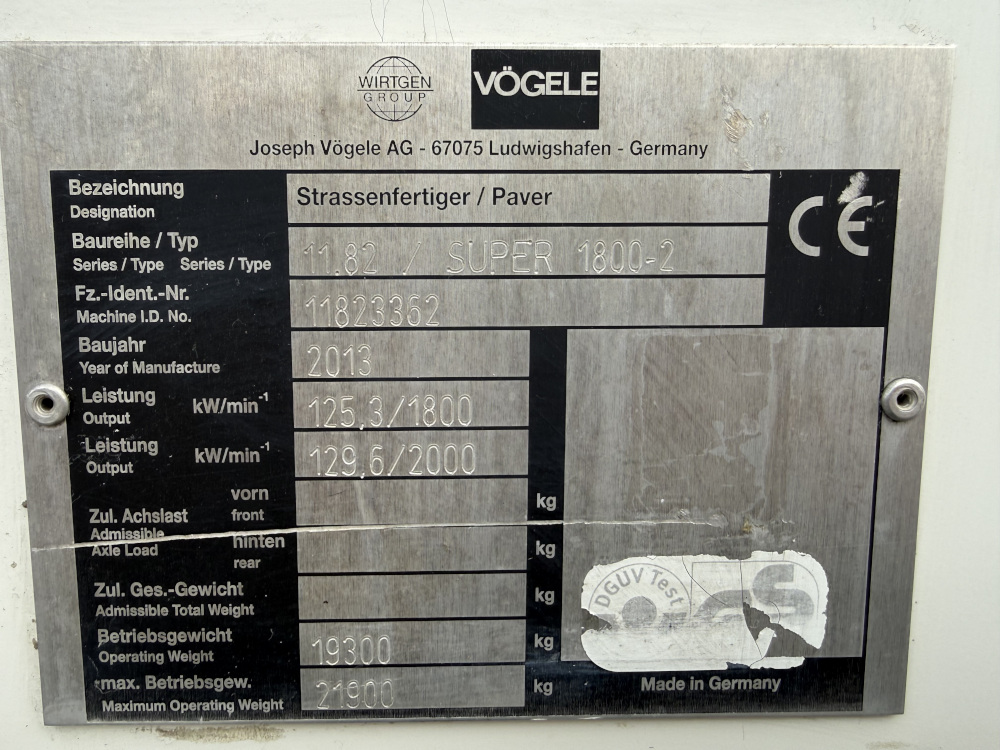 Usato 2013 Vogele S 1800-2