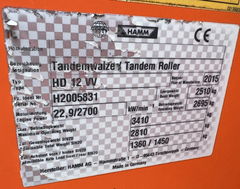 Usato 2015 Hamm HD 12 VV -5831-