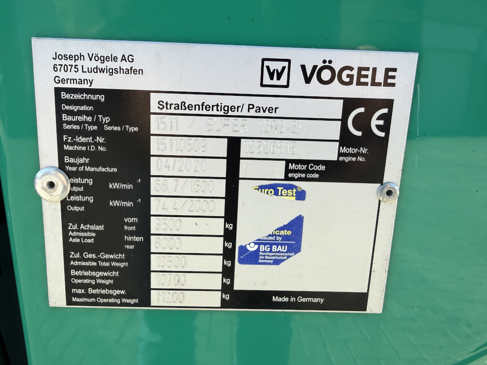 Usato 2020 Vogele S 1303-3i