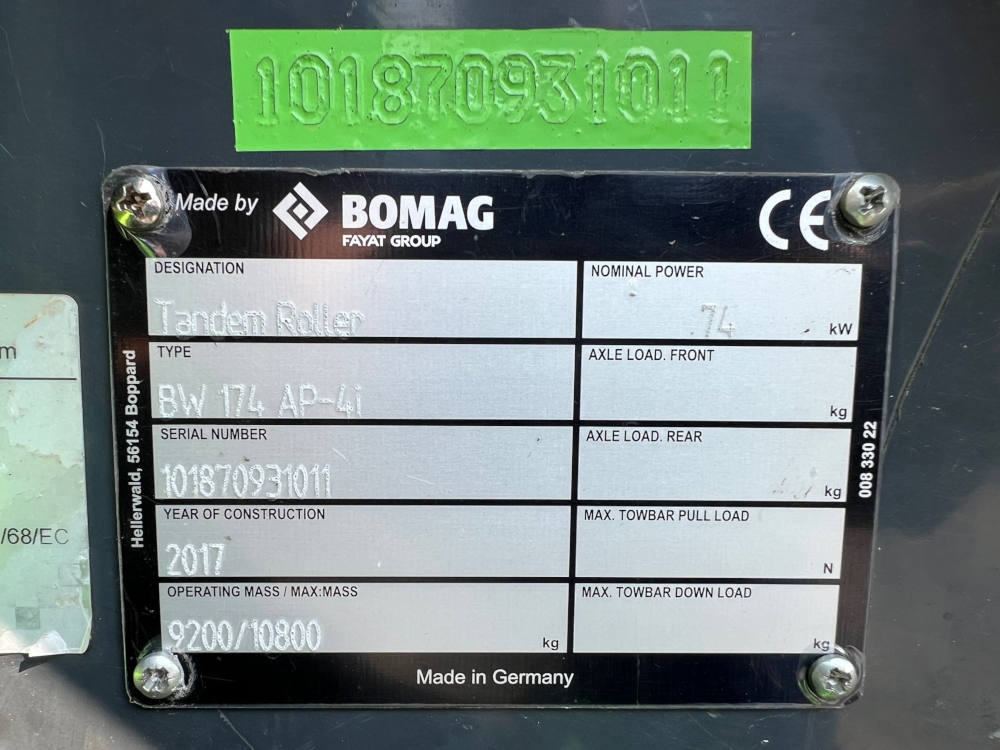 Usato 2017 Bomag BW 174 AP-4i
