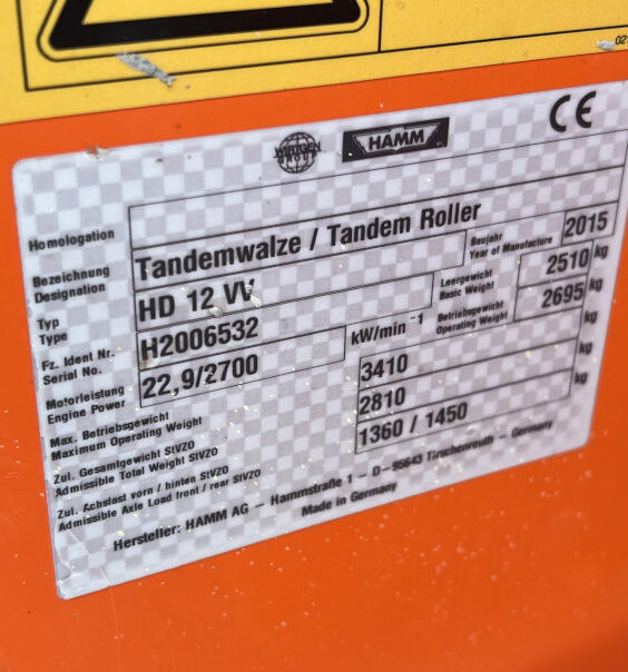Usato 2015 Hamm HD 12 VV -6532-
