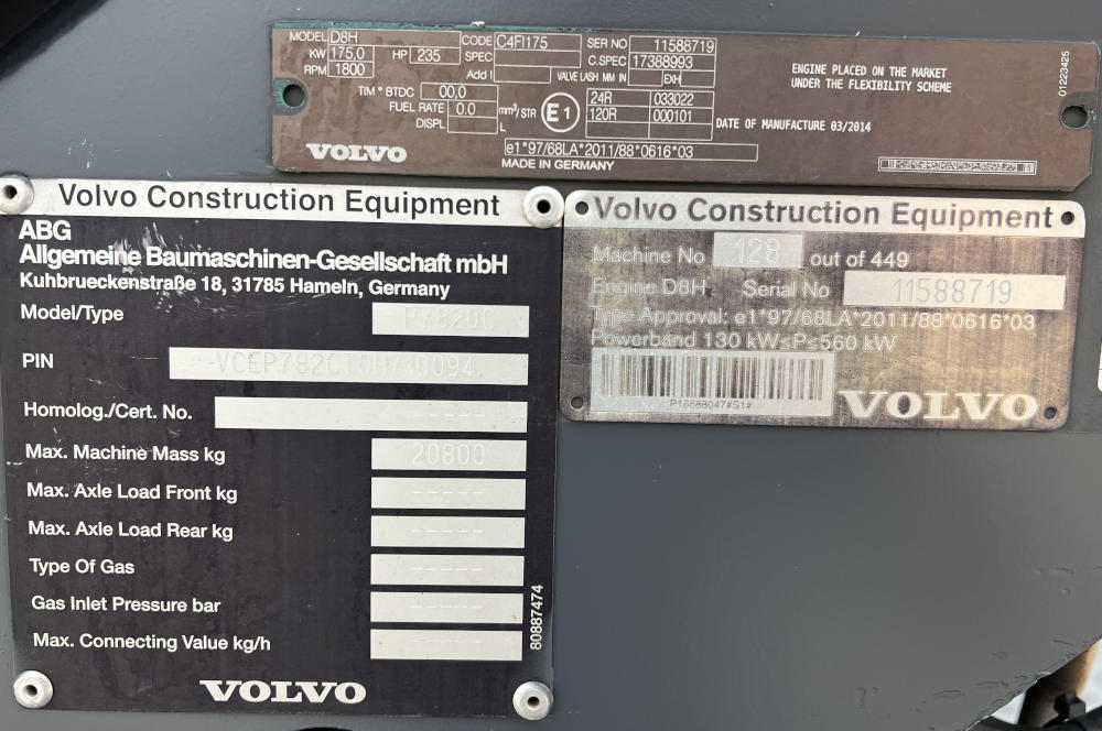 Usato 2014 Volvo P7820C