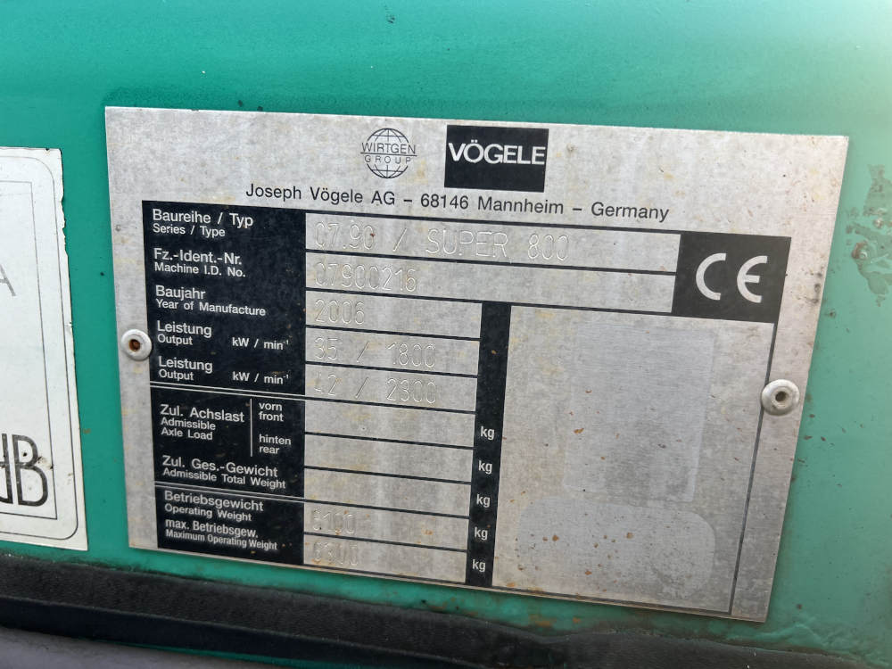 Usato 2006 Vogele Super 800 -216-