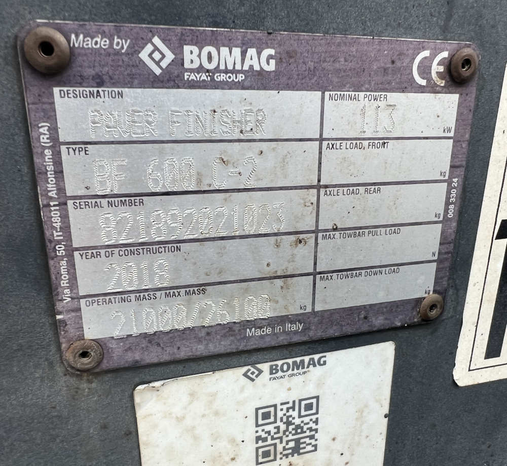 Usato 2018 Bomag BF 600C-2