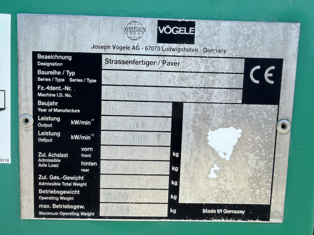 Usato 2015 Vogele Super 1800-3i