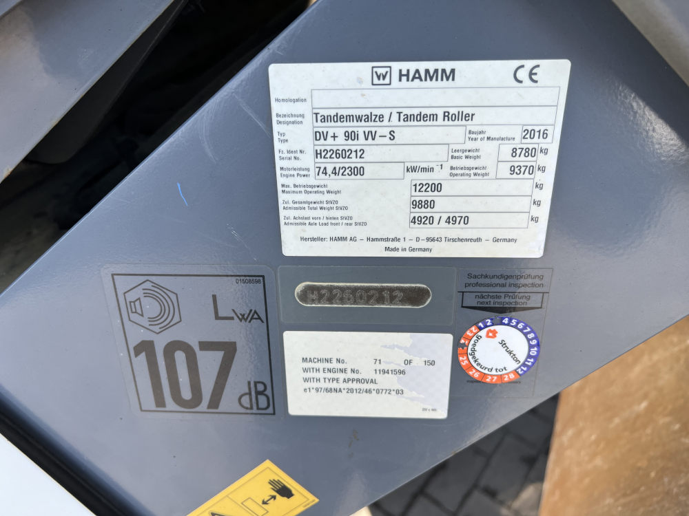 Usato 2016 Hamm DV+ 90i VV-S