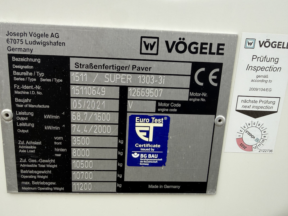 Usato 2021 Vogele S 1303-3i