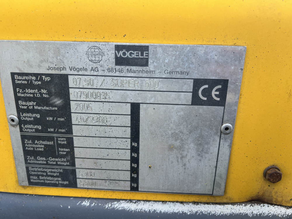 Usato 2005 Vogele Super 600
