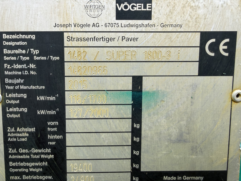 Usato 2015 Vogele Super 1800-3i