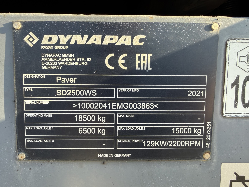 Usato 2021 Dynapac SD 2500 WS