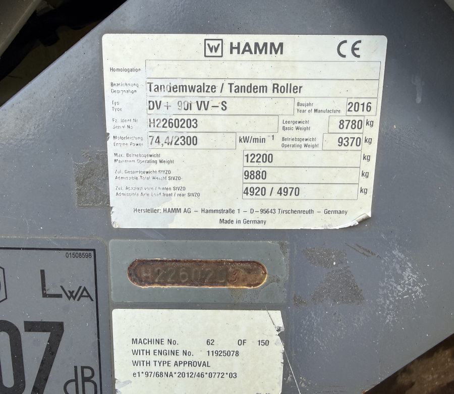 Usato 2016 Hamm DV+ 90i VV-S