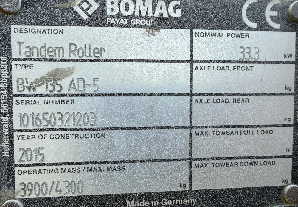 Usato 2015 Bomag BW 135 AD-5