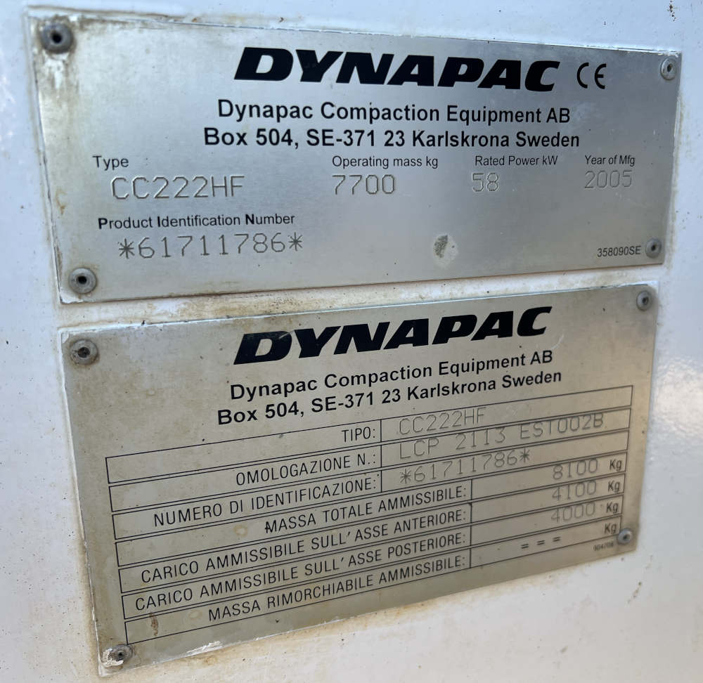 Usato 2005 Dynapac CC 222 HF