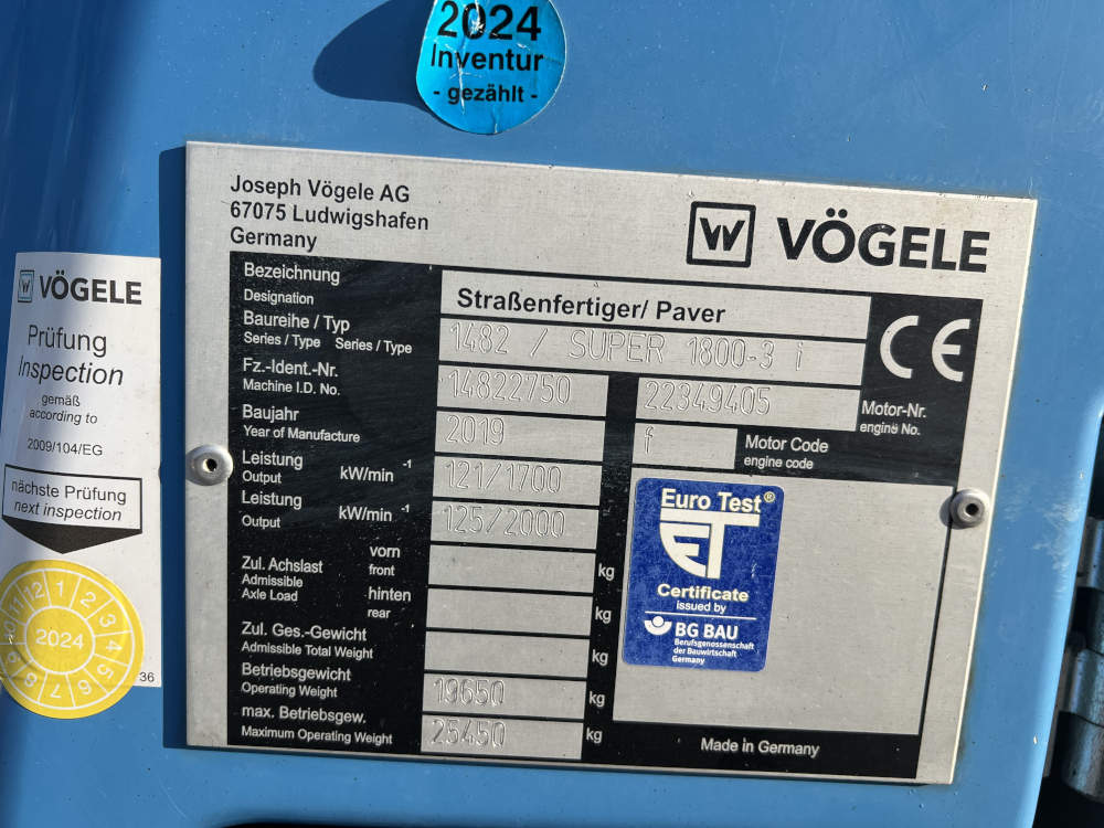 Usato 2019 Vogele Super 1800-3i