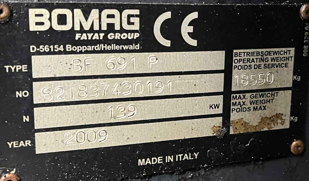 Usato 2009 Bomag BF 691P