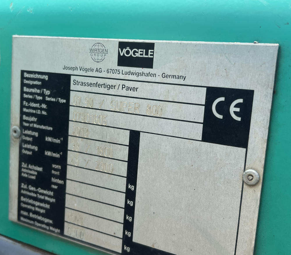 Usato 2013 Vogele Super 800