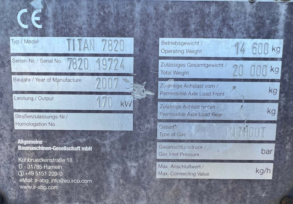 Usato 2007 Volvo ABG 7820