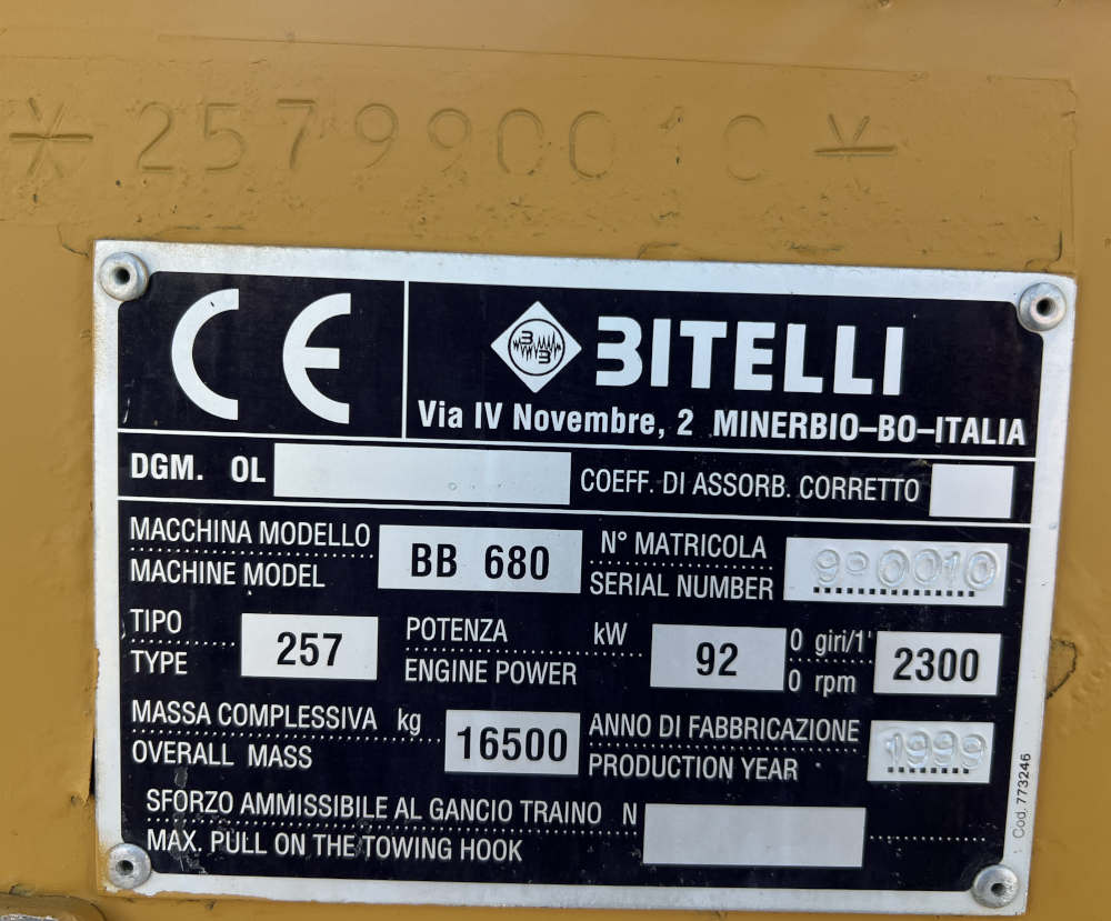 Usato 1999 Bitelli BB 680