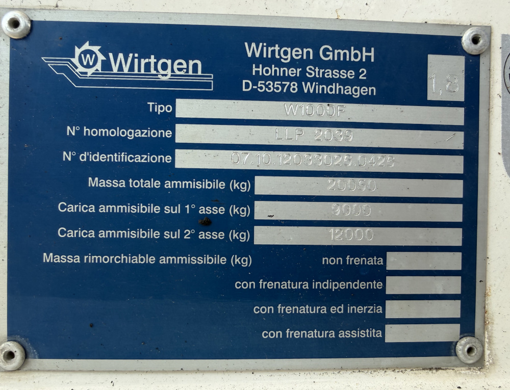 Usato 2003 Wirtgen W 1300F