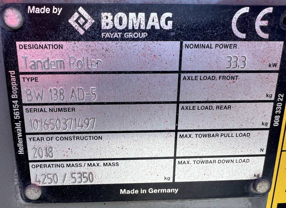 Usato 2018 Bomag BW 138 AD-5