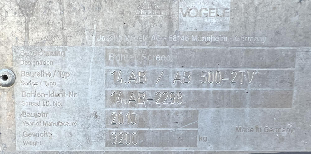 Usato 2010 Vogele S 1600-2