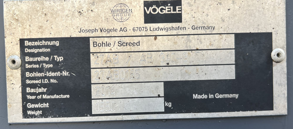 Used 2014 Vogele S 1303-3i -099-