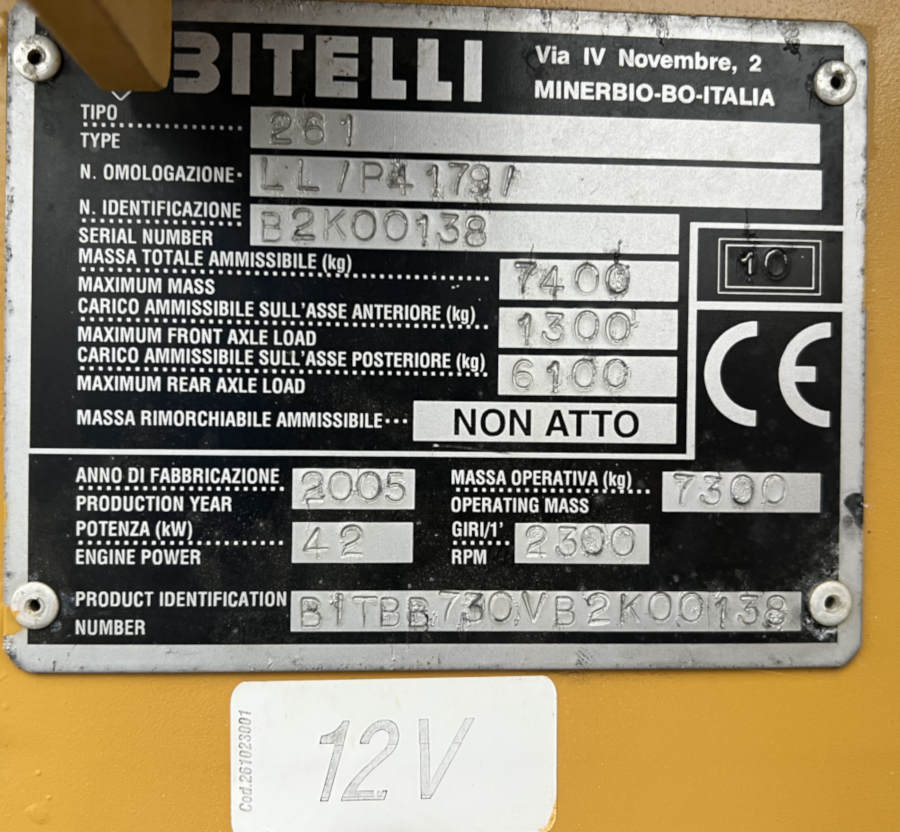Usato 2005 Bitelli BB 730