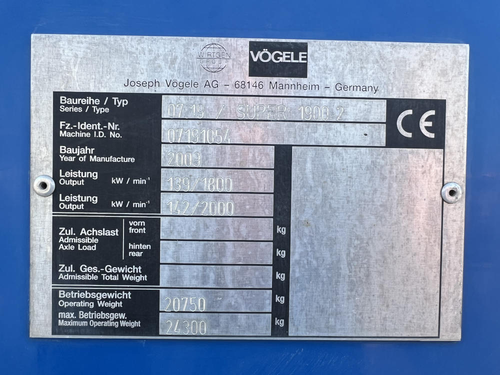 Usato 2009 Vogele S 1900-2