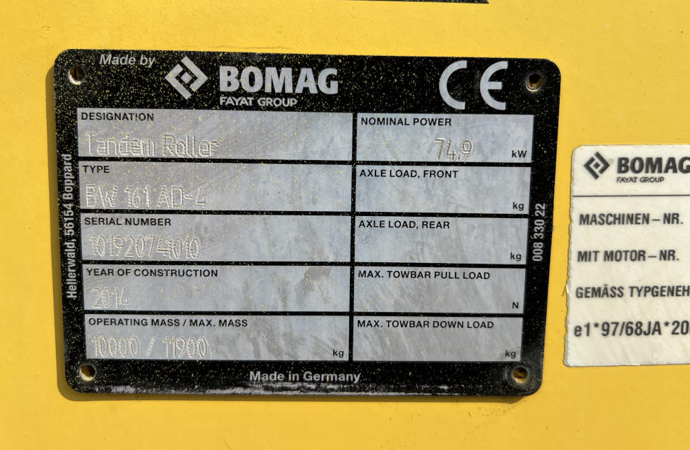 Usato 2014 Bomag BW 161 AD-4