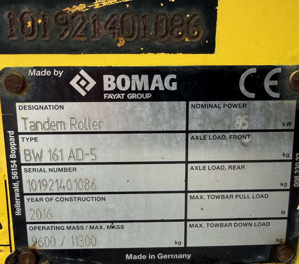 Usato 2016 Bomag BW 161 AD-5