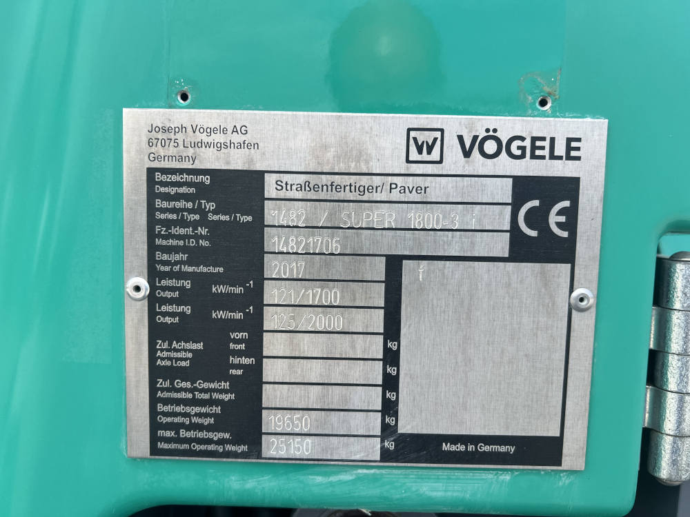 Usato 2017 Vogele Super 1800-3i