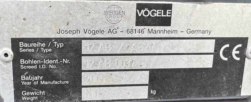 Usato 2005 Vogele Super 600