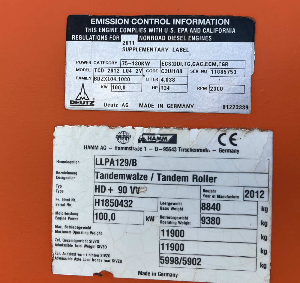 Usato 2012 Hamm HD+ 90i VV