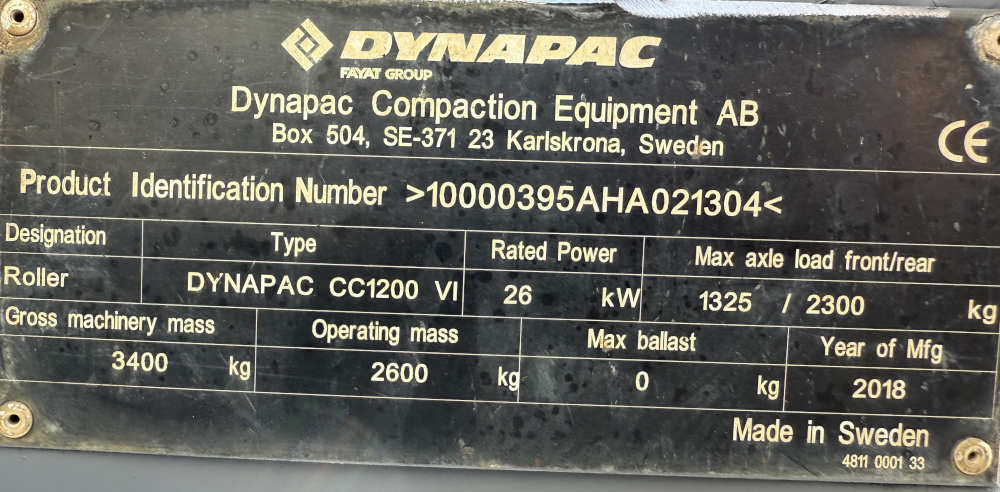 Usato 2019 Dynapac CC 1200 VI