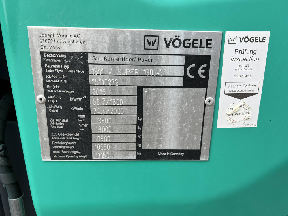 Usato 2018 Vogele S 1303-3i -272-