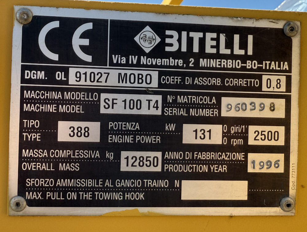 Usato 1996 Bitelli SF 100 T4
