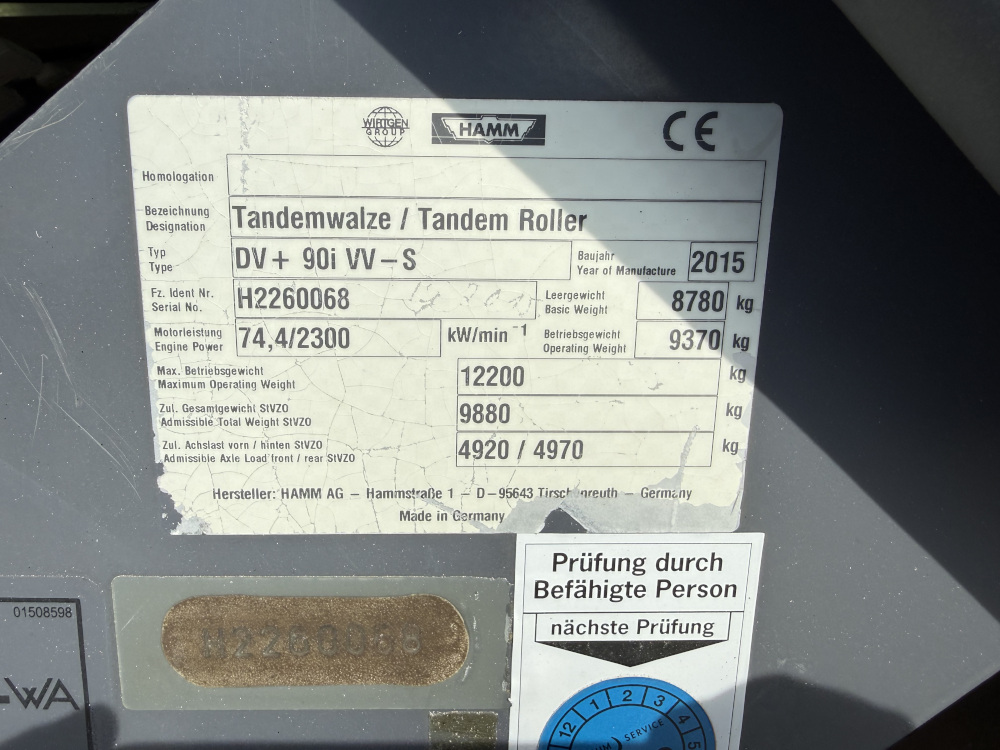 Usato 2015 Hamm DV+ 90i VV-S