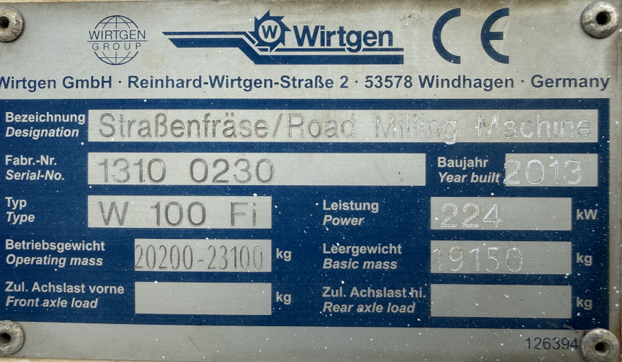 Usato 2013 Wirtgen W 100Fi