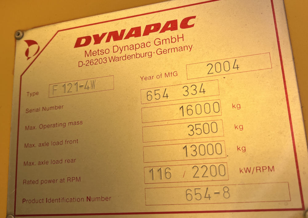 Usato 2004 Dynapac F 121 4W -334-
