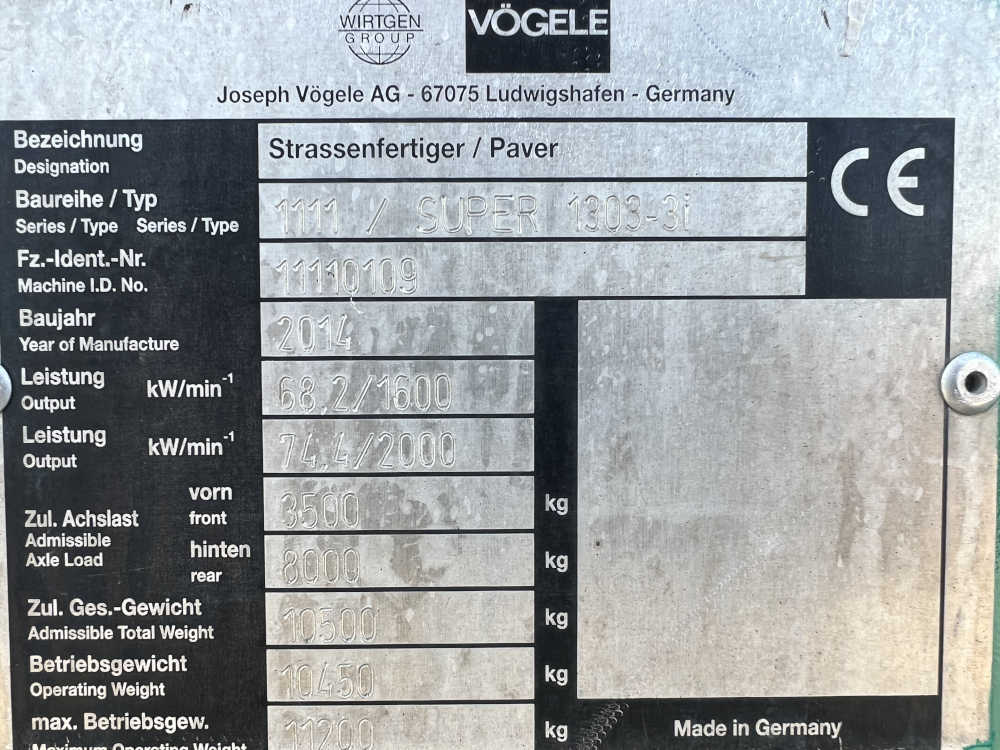 Usato 2014 Vogele S 1303-3i
