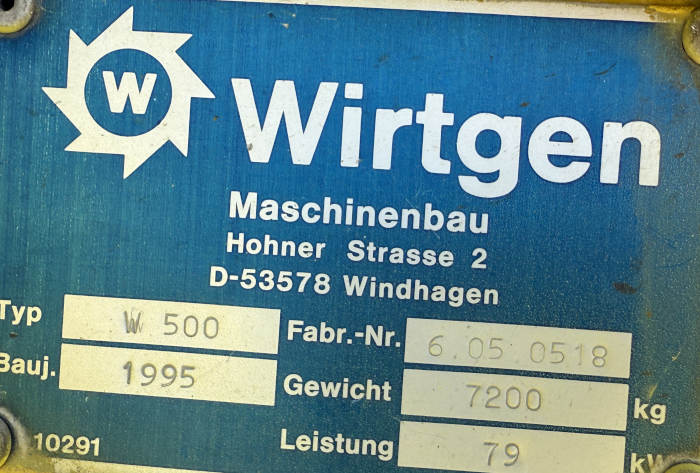 Usato 1995 Wirtgen W 500