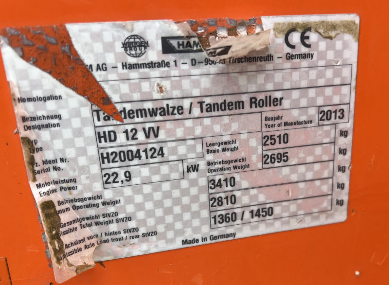 Usato 2013 Hamm HD 12 VV -4124-